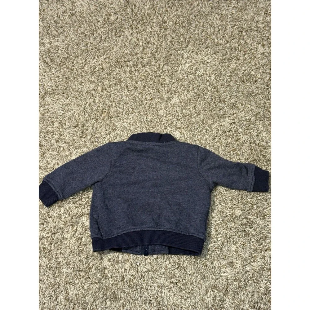 Gymboree Baby Navy Zip-Up Jacket with Lightning Bolt 3–6 Months